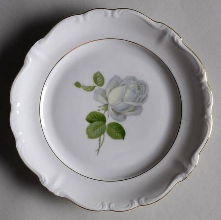 White Rose Salad Plate