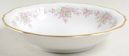Wild Rose (1-8" Gold Trim) Coupe Soup Bowl