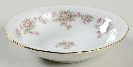 Wild Rose (1-8" Gold Trim) Fruit/Dessert (Sauce) Bowl