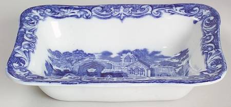 Abbey (Transferware, Scalloped) Rectangular Shredded Wheat Dish