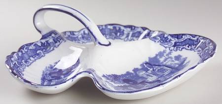 Abbey (Transferware, Scalloped) 3-Part Relish