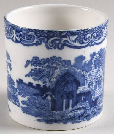 Abbey (Transferware, Scalloped) Jam/Jelly No Lid