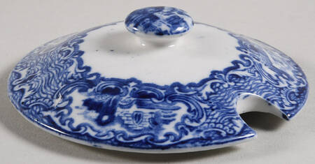 Abbey (Transferware, Scalloped) Lid for Jam/Jelly