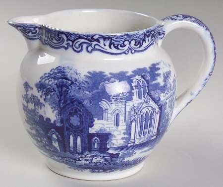 Abbey (Transferware, Scalloped) 24 Oz Jug by George Jones & Sons
