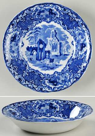 Abbey (Transferware, Scalloped) Coupe Soup Bowl