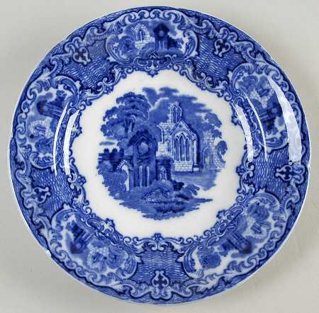Abbey (Transferware, Scalloped) Salad Plate