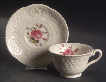 Birbeck Rose Pink Footed Cup & Saucer Set