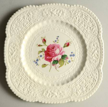 Birbeck Rose Pink Square Salad Plate