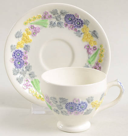 Devon Footed Demitasse Cup & Saucer Set