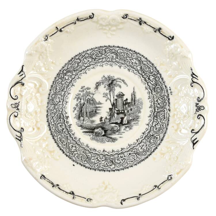 Genoa Black and White Saucer