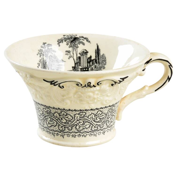 Genoa Black and White Flat Cup