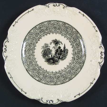 Genoa Black and White Salad Plate