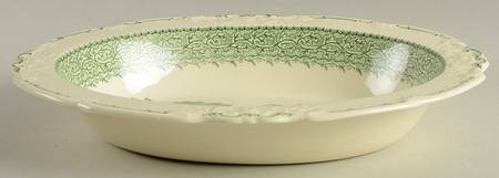 Genoa Green 10" Oval Vegetable Bowl