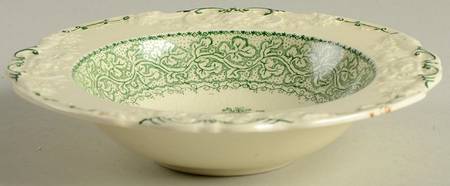 Genoa Green Rim Fruit/Dessert (Sauce) Bowl