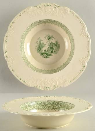 Genoa Green 10" Round Vegetable Bowl