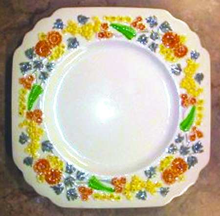 Golden Dawn Square Salad Plate