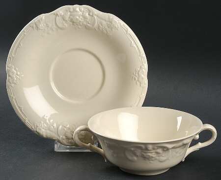 Marlborough Flat Cream Soup Bowl & Saucer Set
