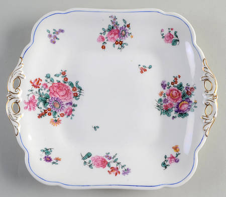 Olde English (Scalloped) Square Handled Cake Plate