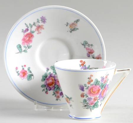 Olde English (Scalloped) Footed Demitasse Cup & Saucer Set
