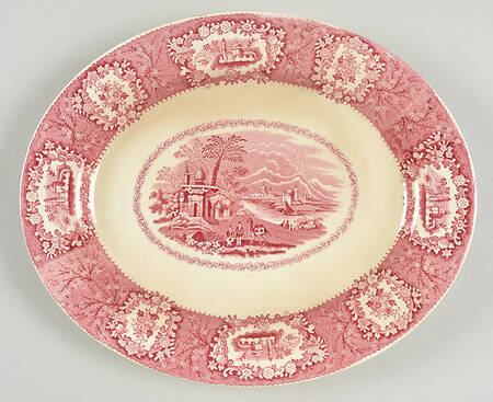 Oriental Pink 10" Oval Serving Platter