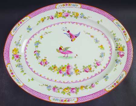 Paradise Pink 17" Oval Serving Platter