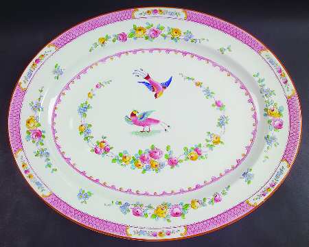Paradise Pink 18" Oval Serving Platter