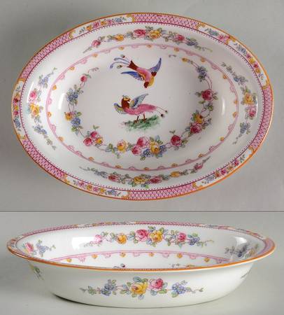 Paradise Pink 9" Oval Vegetable Bowl