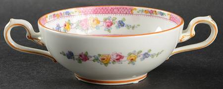 Paradise Pink Flat Cream Soup Bowl