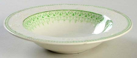 Shannon Green Rim Fruit/Dessert (Sauce) Bowl