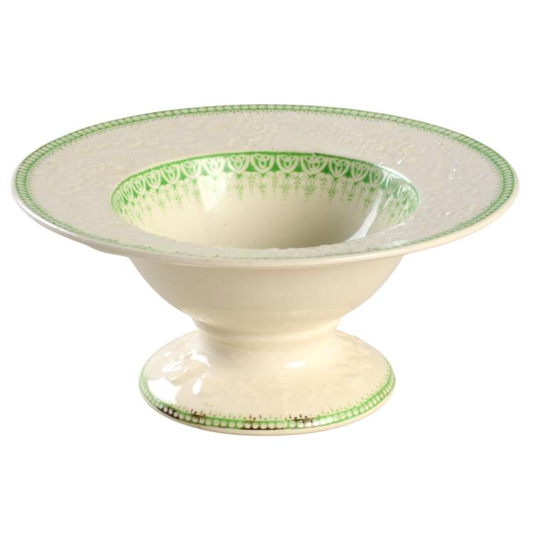 Shannon Green Round Compote (Height X Width)