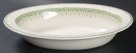Shannon Green 10" Oval Vegetable Bowl