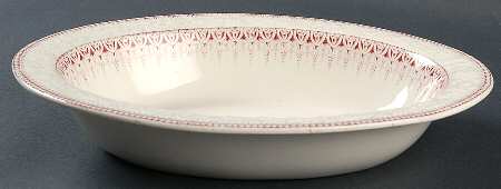Shannon Pink 10" Oval Vegetable Bowl
