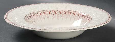 Shannon Pink Rim Soup Bowl