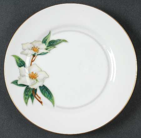 Christmas Rose Bread & Butter Plate
