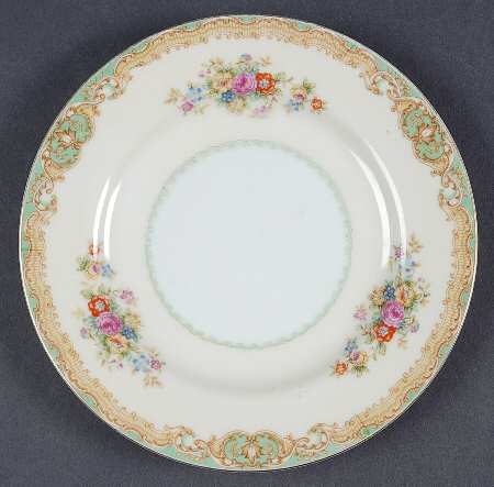 Green Traditional Bread & Butter Plate