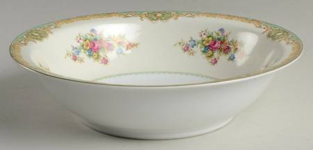 Green Traditional 9" Round Vegetable Bowl