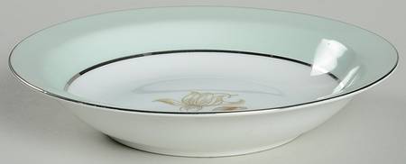 775 (Mint Green Border) Rim Soup Bowl