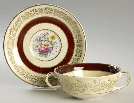JB311 Flat Cream Soup Bowl & Saucer Set