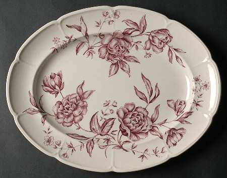 Warwick Mulberry 12" Oval Serving Platter