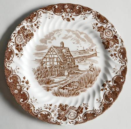 English Country Life Luncheon Plate