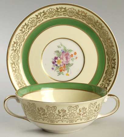 JB325 Flat Cream Soup Bowl & Saucer Set