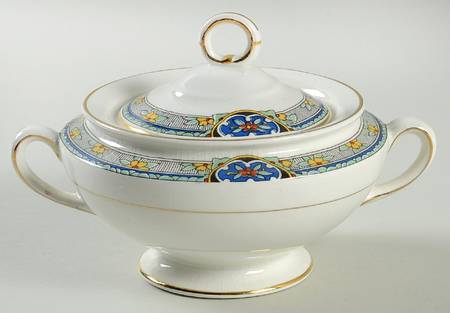Sheraton (Floral Band on Rim) Sugar Bowl & Lid