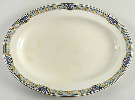 Sheraton (Floral Band on Rim) 11" Oval Serving Platter