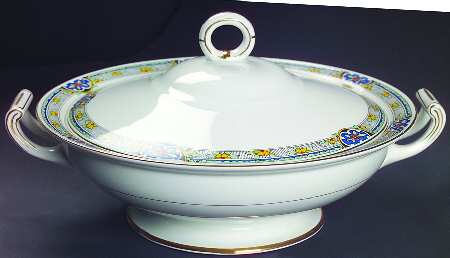Sheraton (Floral Band on Rim) Round Covered Vegetable