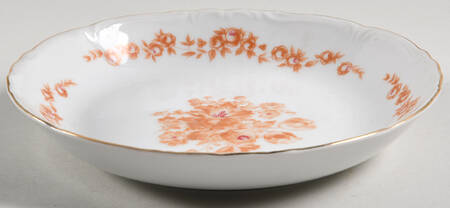 Rose Marie (Scalloped, Orange) Coupe Soup Bowl