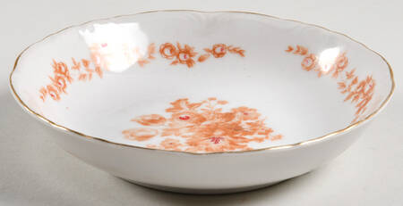 Rose Marie (Scalloped, Orange) Fruit/Dessert (Sauce) Bowl
