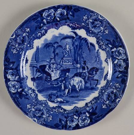 Spanish Festivities Blue Luncheon Plate