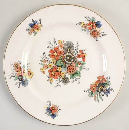 Sultana (Multicolor) Dessert/Pie Plate