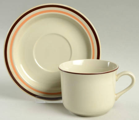 Countryside Flat Cup & Saucer Set