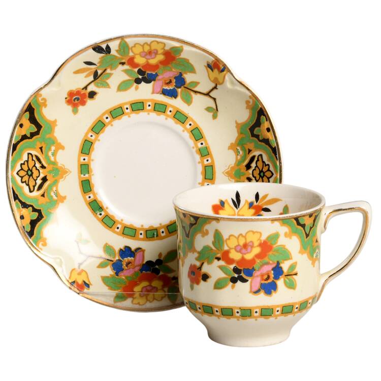 JB342 Flat Demitasse Cup & Saucer Set